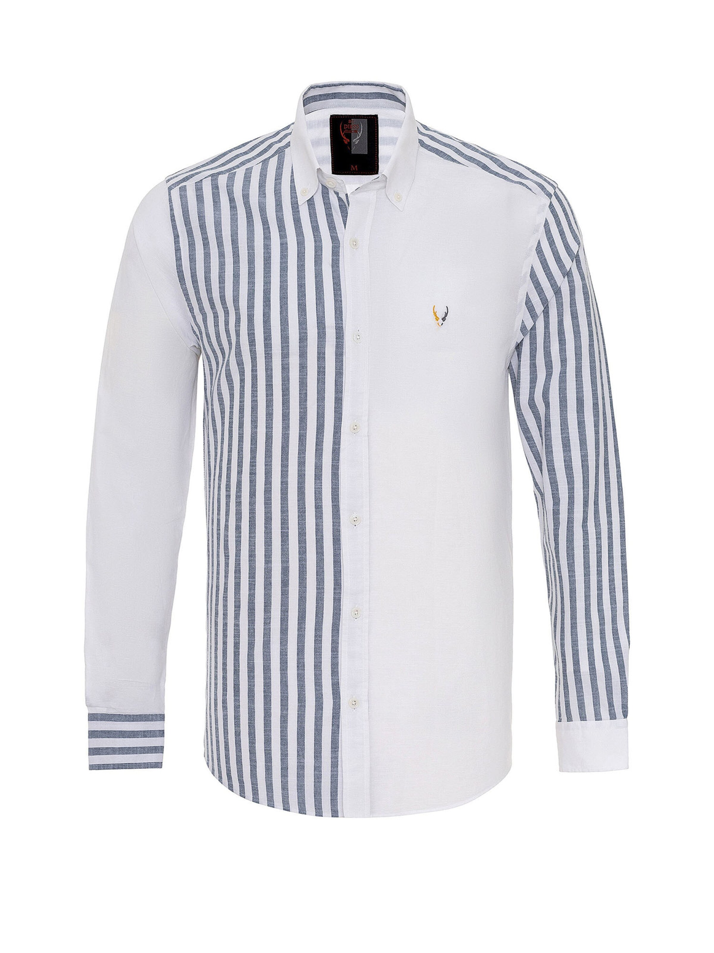 By Diess Collection Regular fit Button Up Shirt in White: front