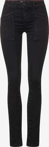 STREET ONE Skinny Jeans in Zwart: voorkant