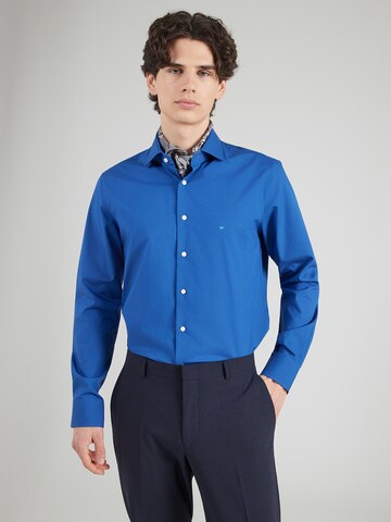 Michael Kors Slim Fit Hemd in Blau: Vorderseite