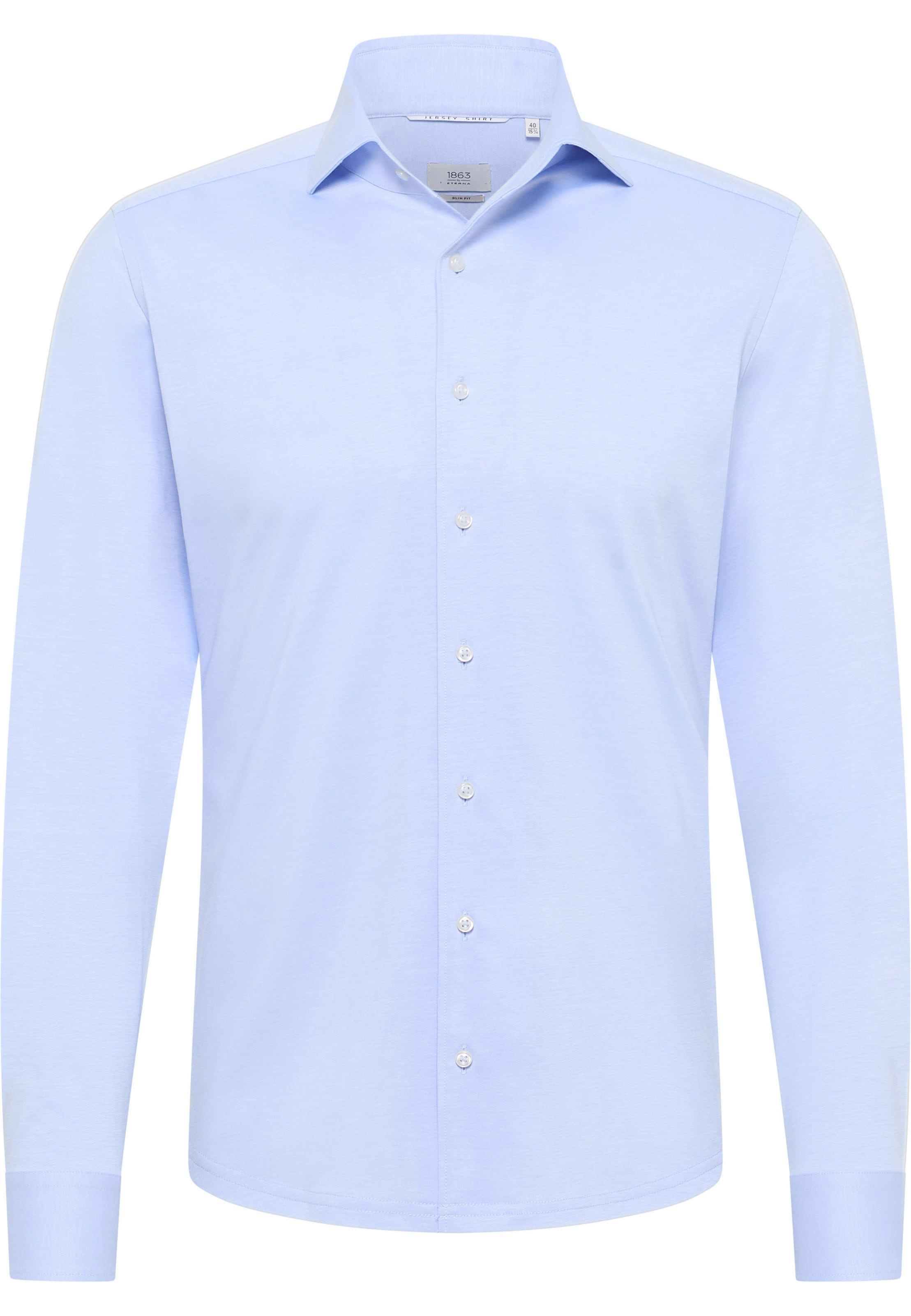 ETERNA Slim fit Overhemd in Blauw: voorkant