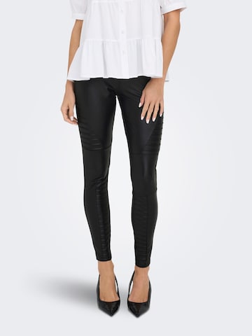 Skinny Leggings 'COOL' ONLY en noir : devant