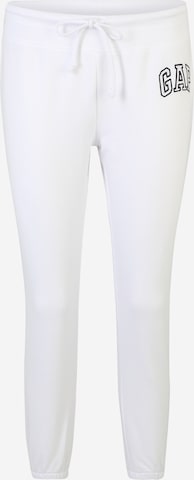 Pantaloni de la Gap Petite pe alb: față
