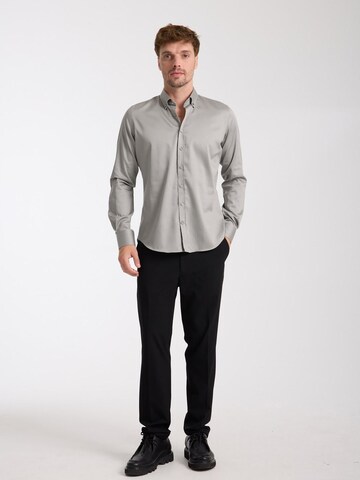 Slim fit Camicia business 'Leonardo' di 7Camicie in grigio