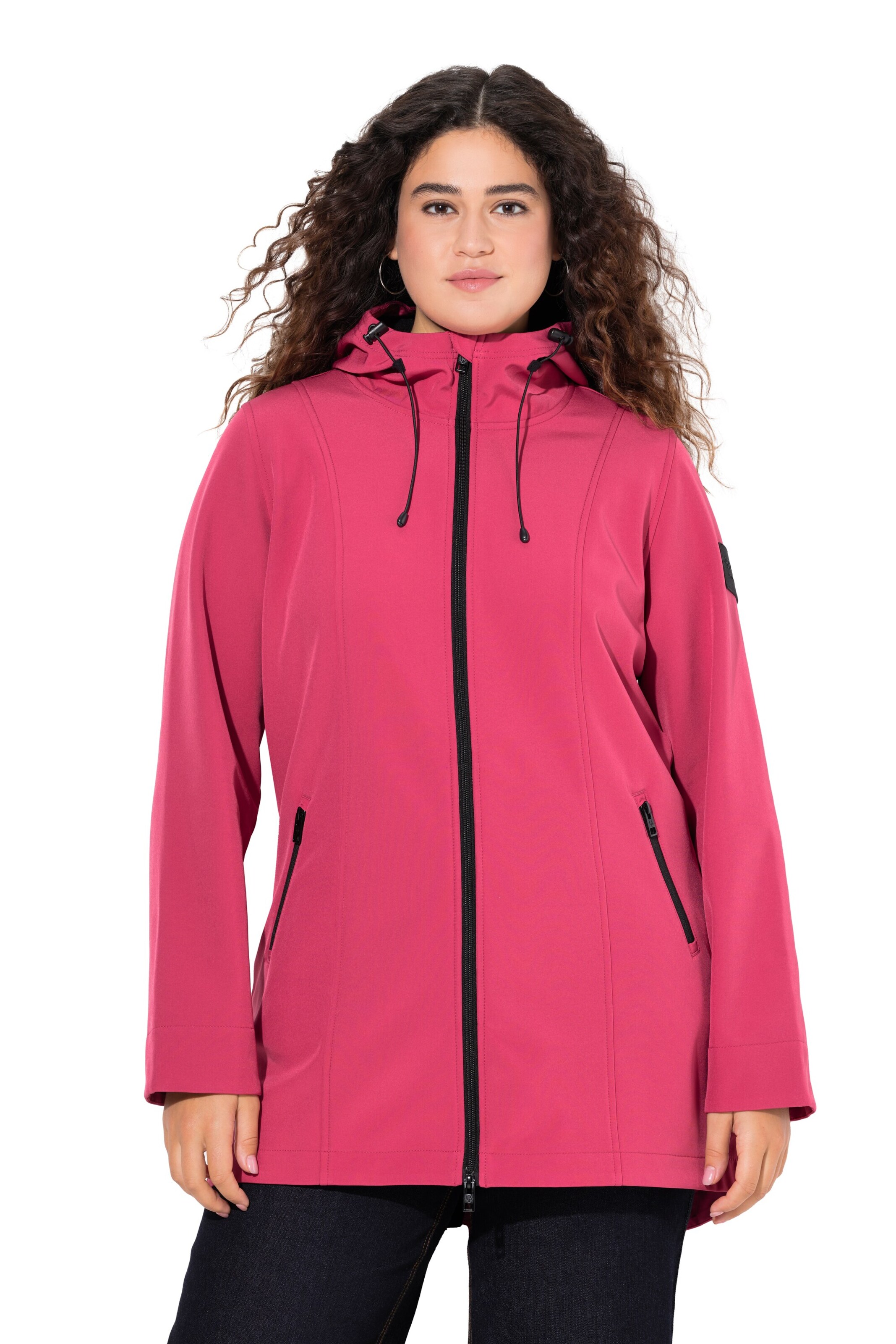 Ulla Popken Performance Jacket in Pink: front
