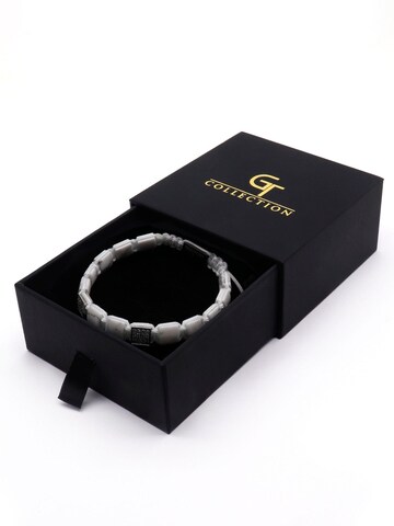 GT Collection - Pulsera 'Flat-Bead' en blanco
