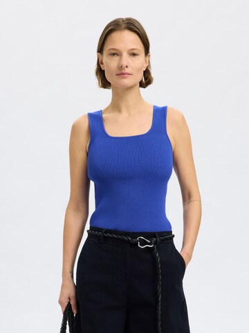 Top in maglia di SELECTED in blu: frontale