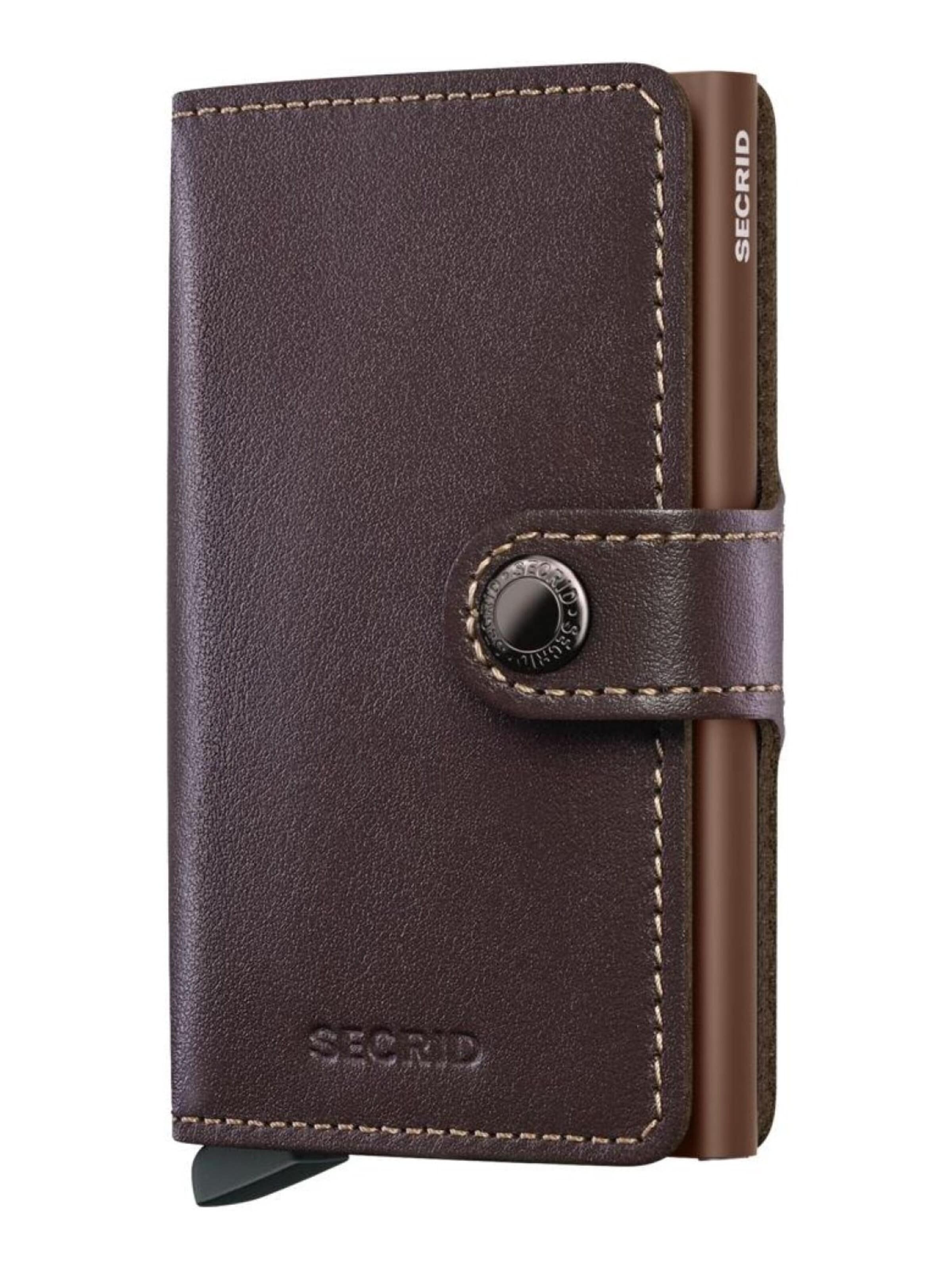 Secrid Wallet in Brown: front