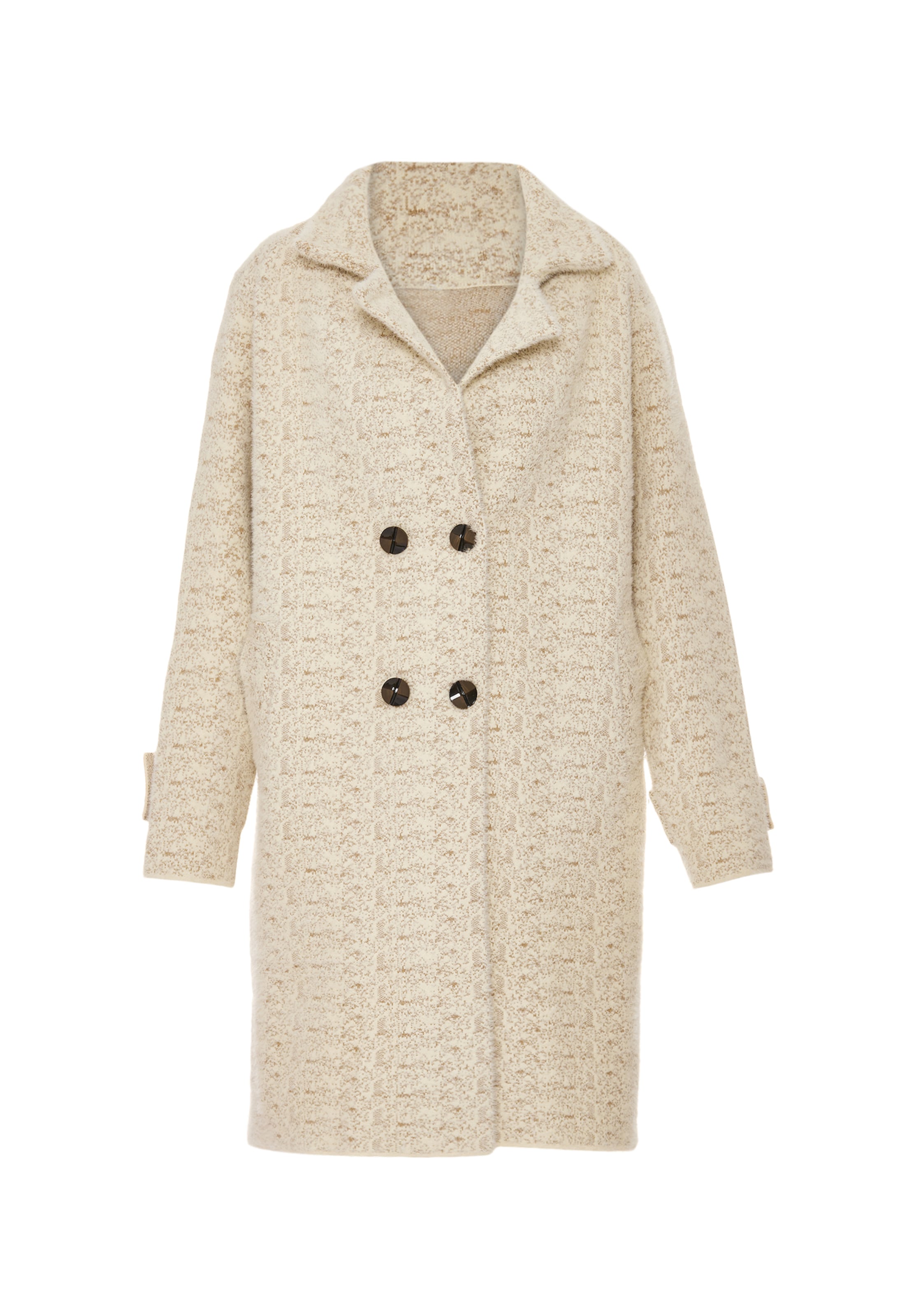 YASANNA - Sobretudo de malha em bege: frente