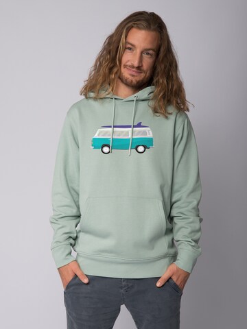 Sweat-shirt ' California Dream ' Watapparel en vert : devant