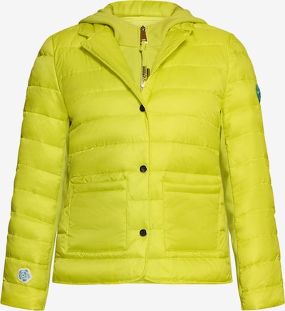 Cartoon Steppjacke mit abnehmbarer Kapuze in XS in neongelb, Produktansicht