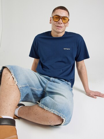 Carhartt WIP - Camiseta en azul: frente
