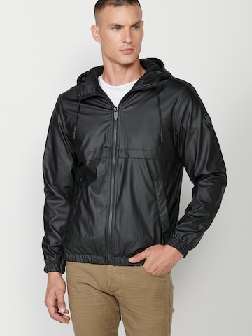 KOROSHI Between-season jacket in Black: front