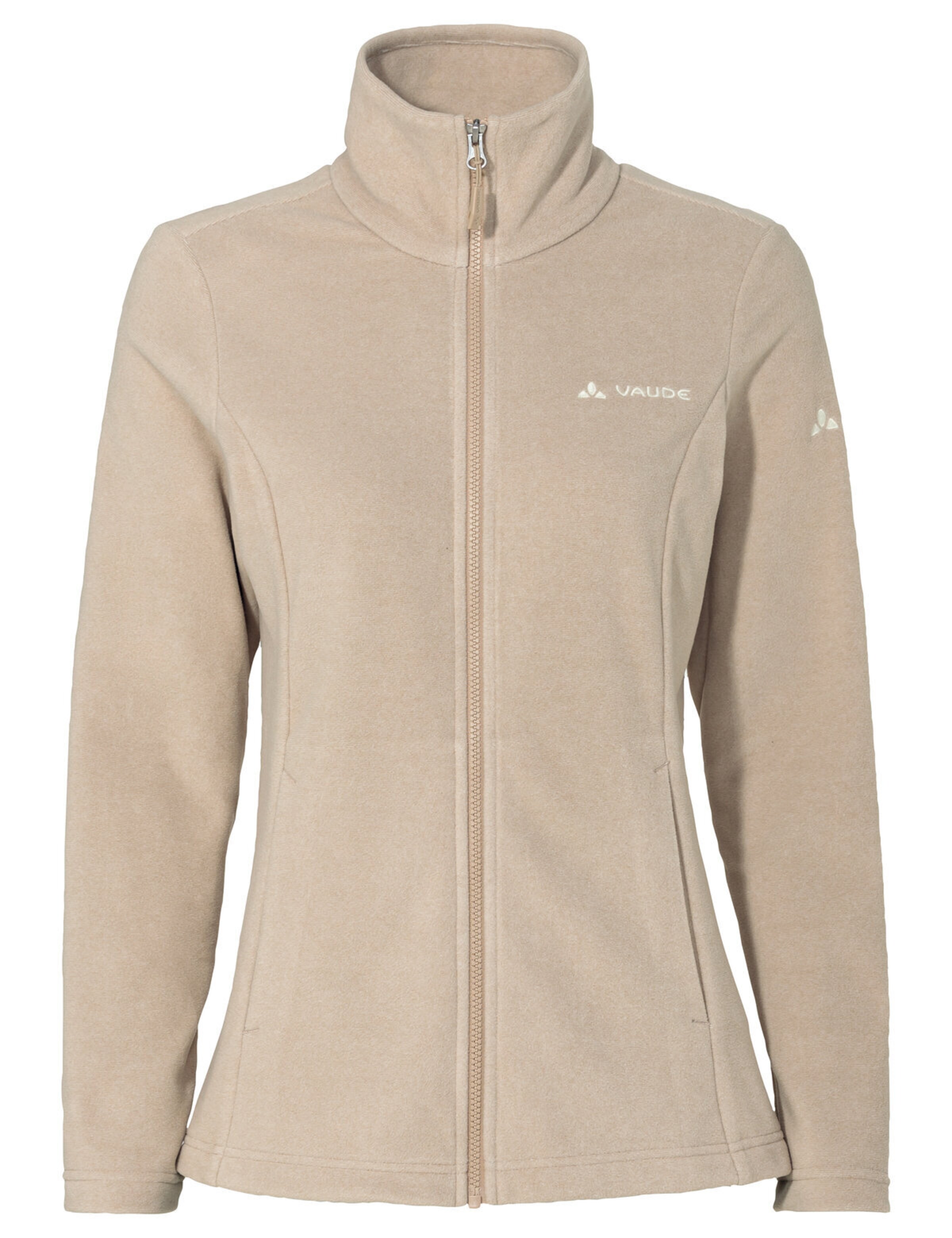 VAUDE Athletic fleece jacket in Beige: front