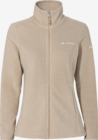 VAUDE Athletic fleece jacket in Beige: front