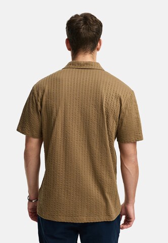 INDICODE JEANS Regular fit Overhemd 'Crepe' in Bruin