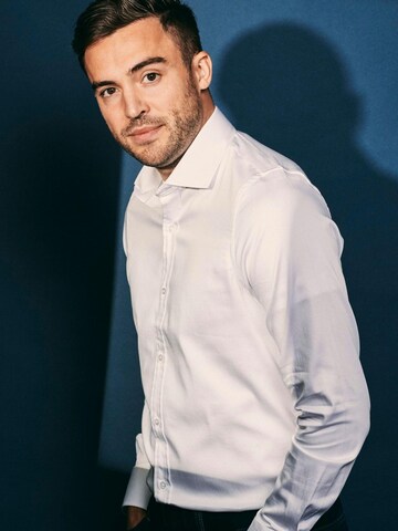 Coupe slim Chemise Suitable en blanc