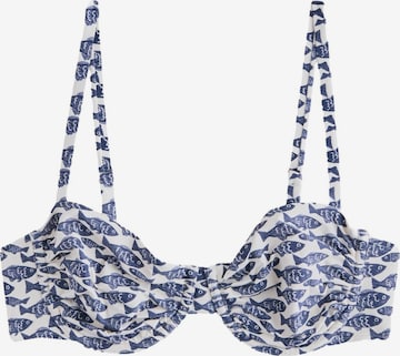 Next - Top de biquíni em azul: frente