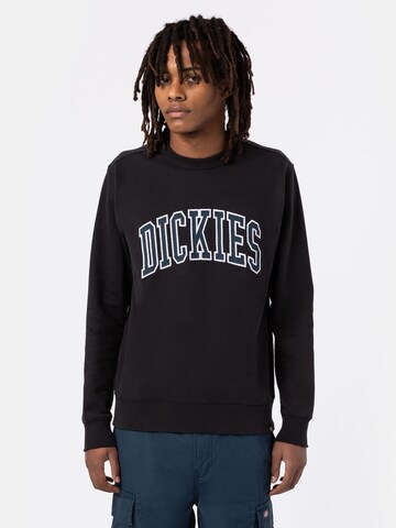 DICKIES Sweatshirt 'Aitkin' in Zwart: voorkant