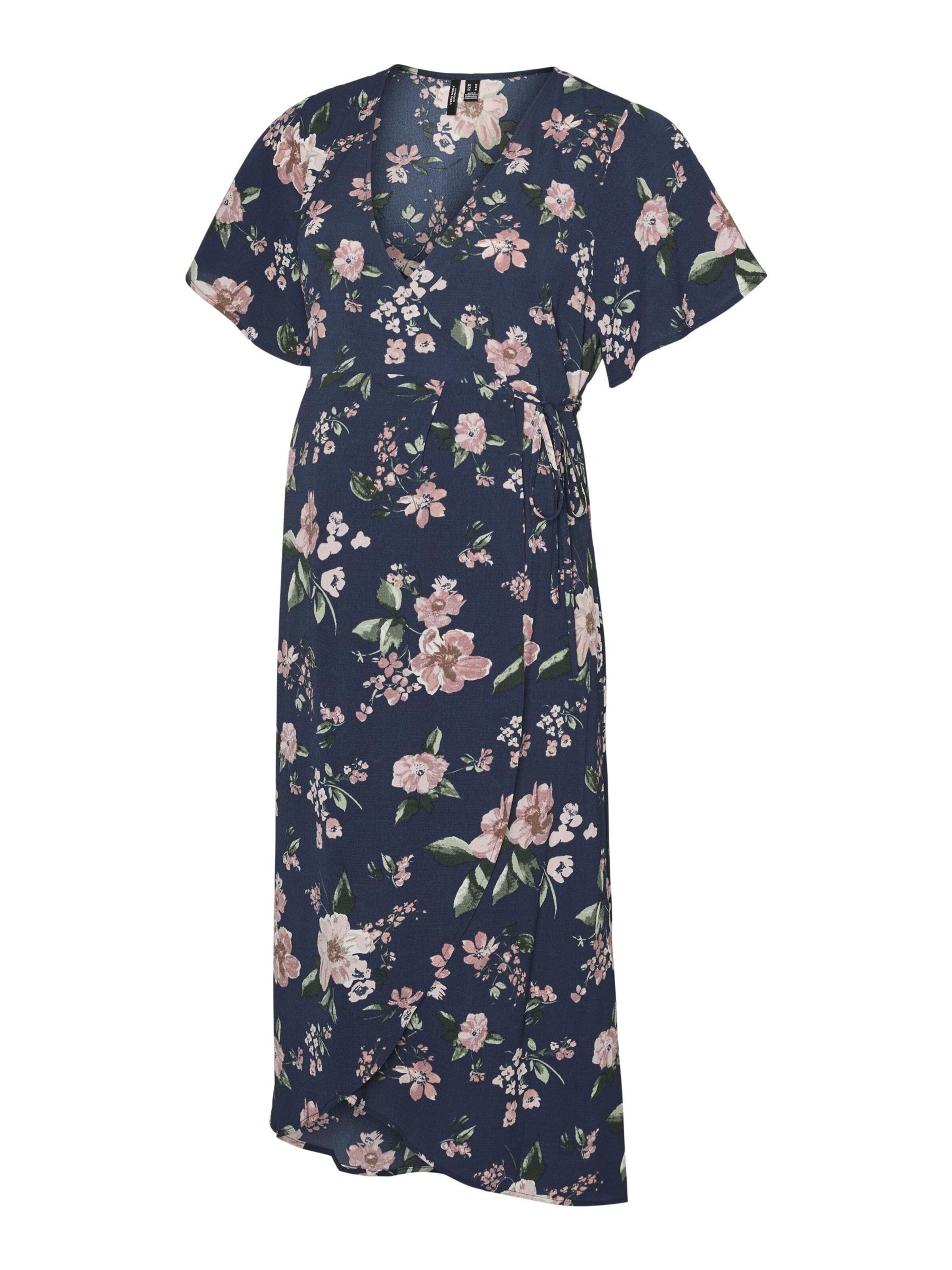 Vero Moda Maternity Robe 'VMMSAKI' en bleu marine / vert / lilas, Vue avec produit