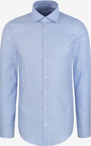 Coupe slim Chemise business 'Schwarze Rose' SEIDENSTICKER en bleu : devant