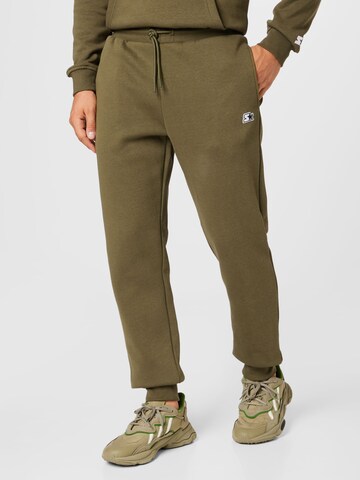 Effilé Pantalon 'Essential' Starter Black Label en vert : devant