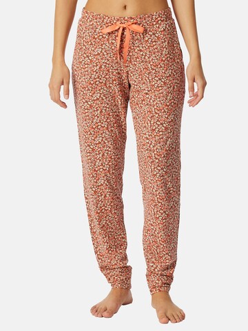 SCHIESSER - Pantalón de pijama ' Mix & Relax ' en naranja: frente