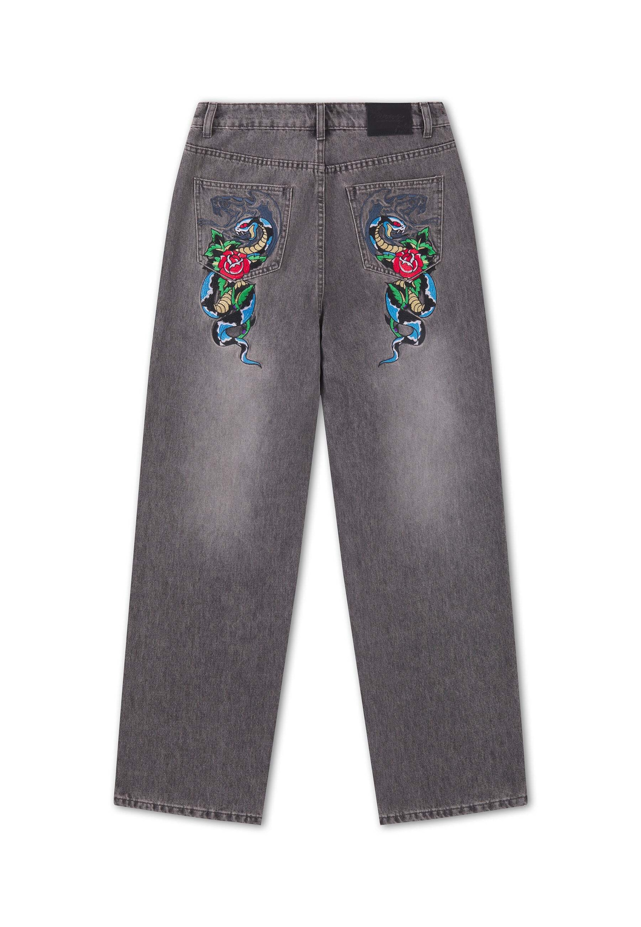 Ed Hardy Loosefit Jeans i grå