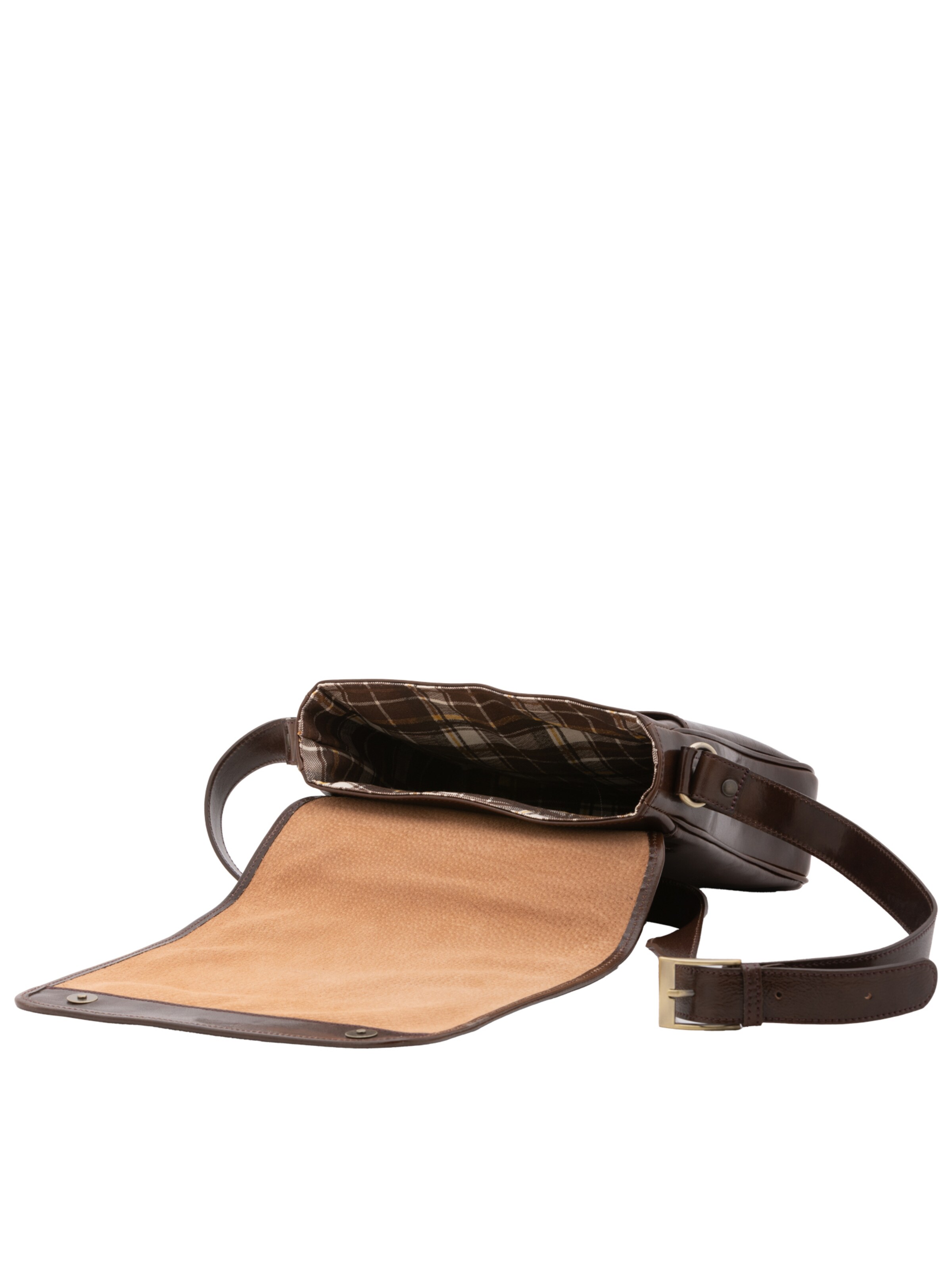 Borsa a tracolla 'Borsa a tracolla uomo vera pelle con chiusura magnetica - Made in Italy' di I Fratelli in marrone