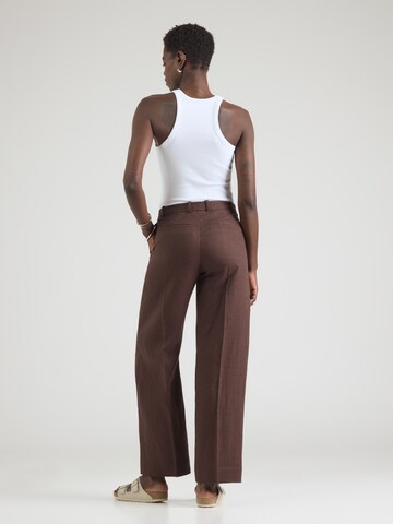 Loosefit Pantalon à pince & Other Stories en marron