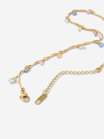 ØYRE Łańcuszek 'Twisted Chain with Pastel Bead Drops' w kolorze złoty