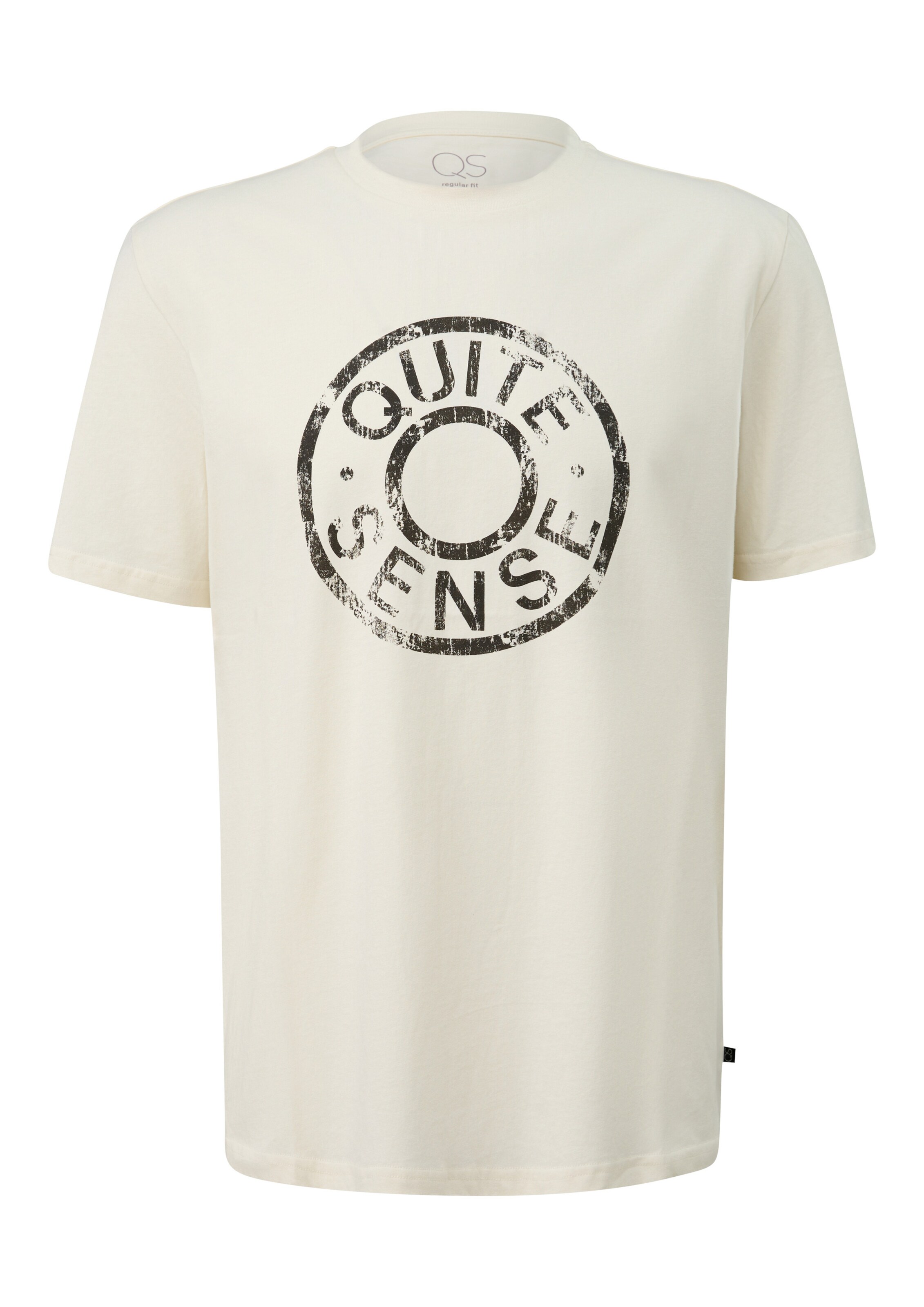 T-Shirt QS en beige : devant