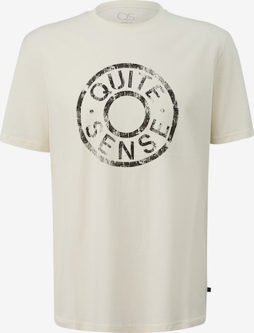 T-Shirt QS en beige : devant
