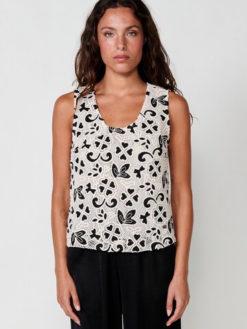 KOROSHI Blouse in White: front