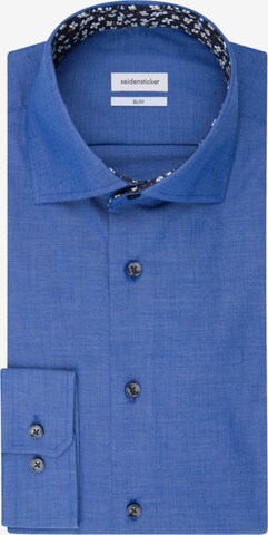 Coupe slim Chemise business ' Slim ' SEIDENSTICKER en bleu : devant