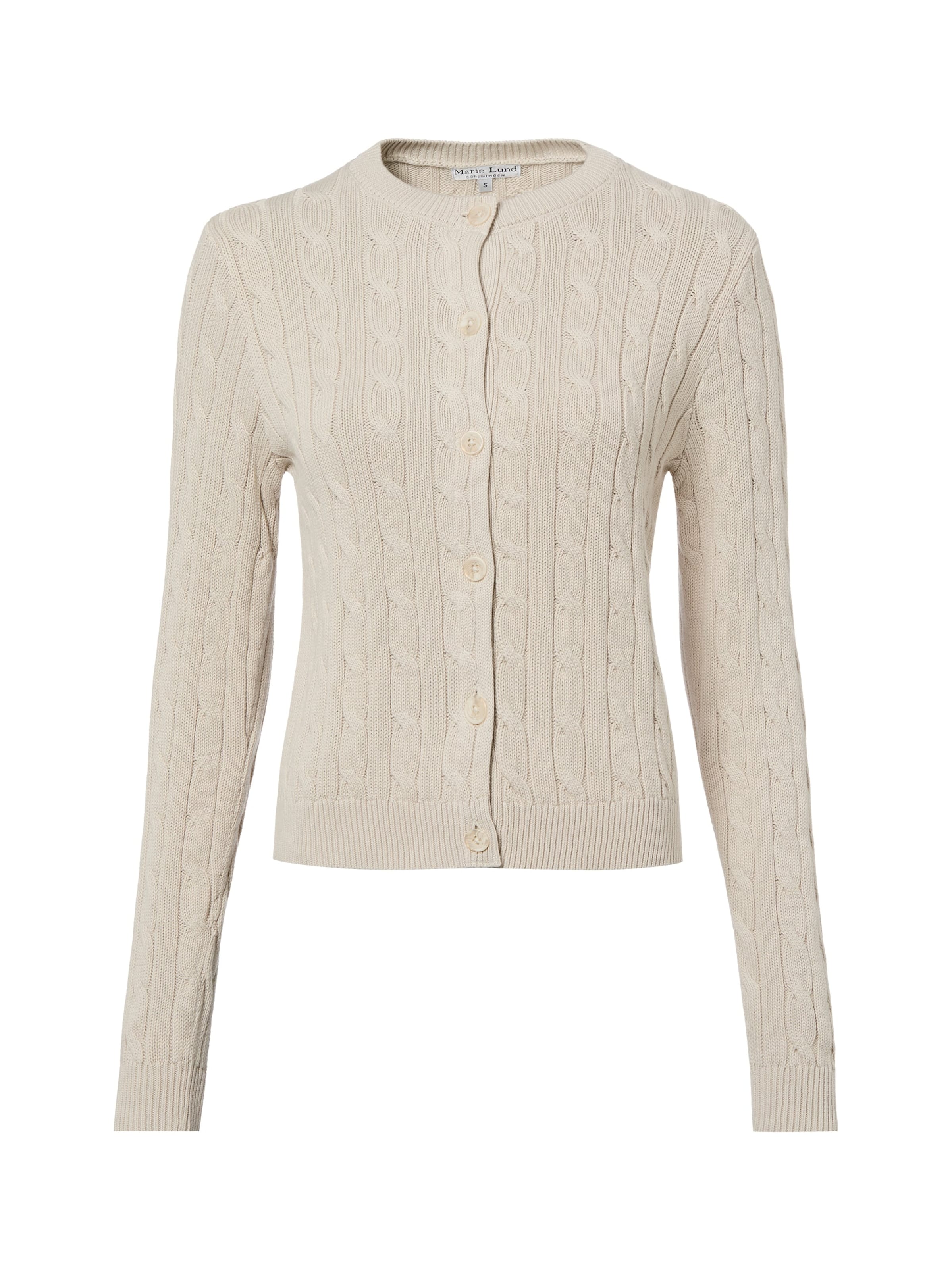 Cardigan Marie Lund en beige : devant