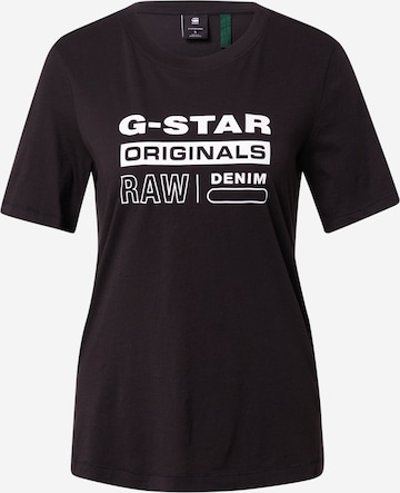 Maglietta di G-Star RAW in nero: frontale