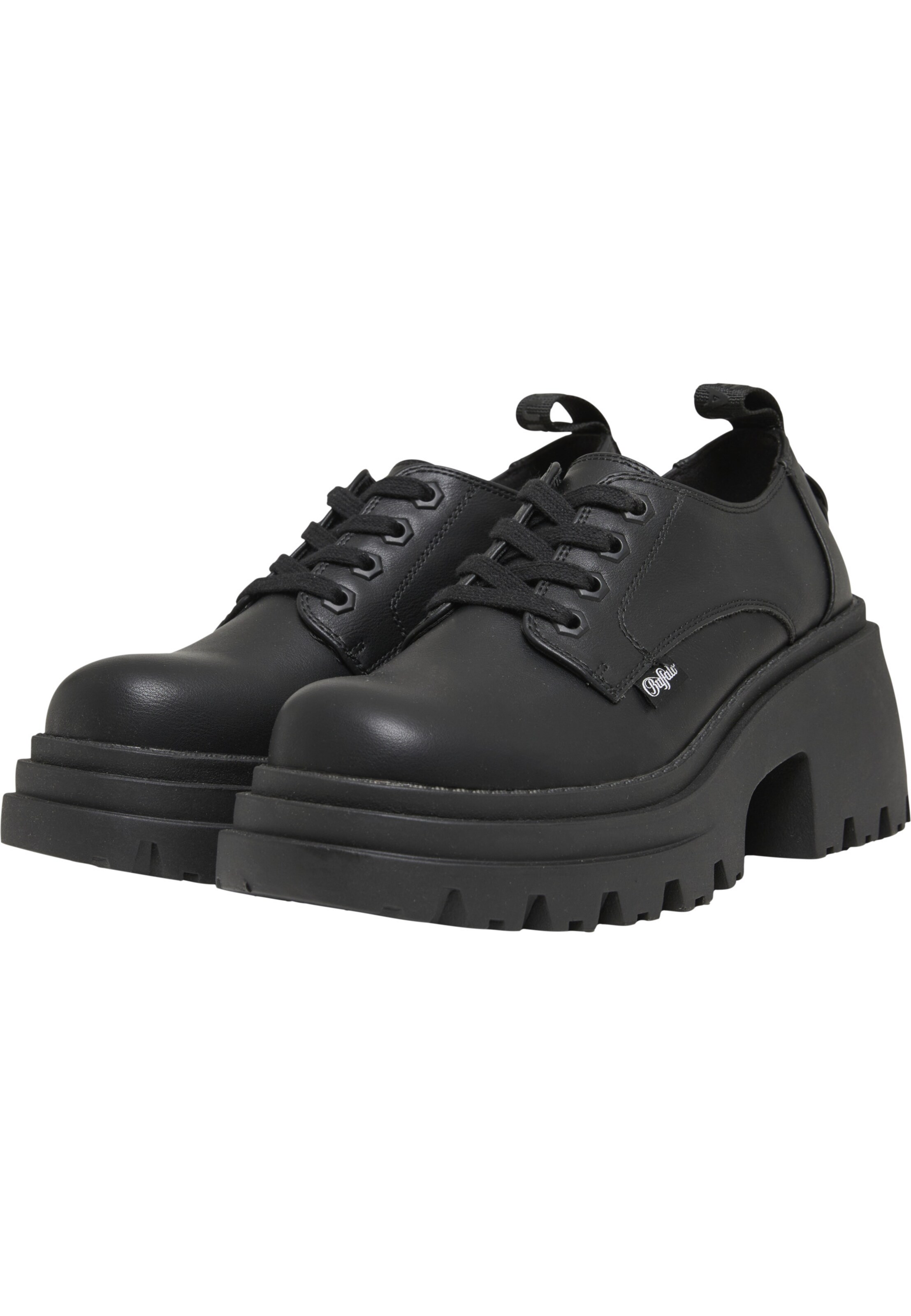 BUFFALO - Sapato com atacadores 'NAPPA' em preto