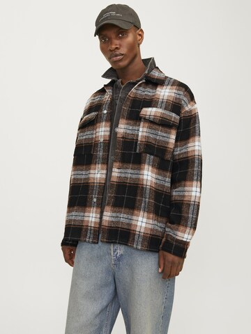 JACK & JONES Comfort fit Between-season jacket in Brown: front