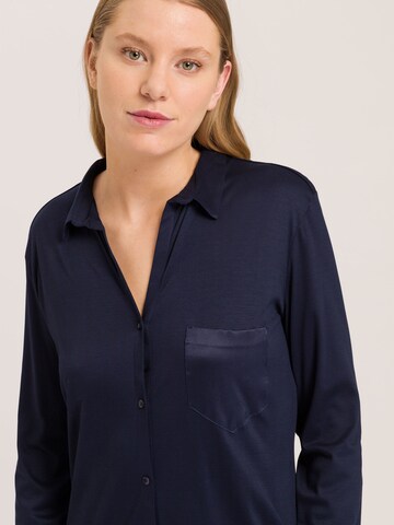 Hanro Pajama shirt ' Grand Central ' in Blue