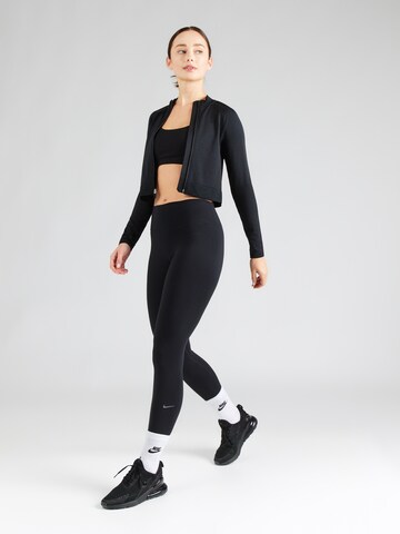 Bluză cu fermoar sport de la NIKE pe negru