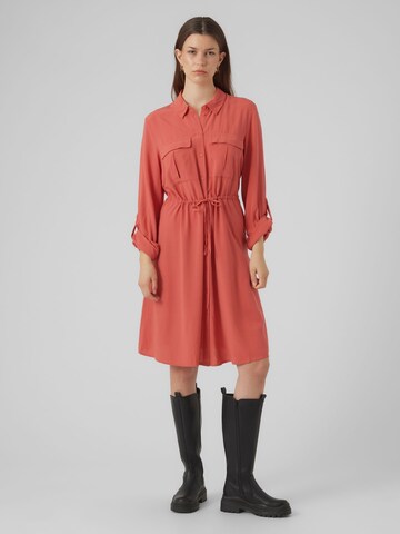 VERO MODA Shirt Dress in Red