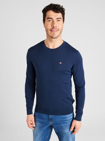 Pull-over 'DECATUR 5' NAPAPIJRI en bleu : devant