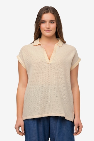 Ulla Popken Pullover  (GOTS) in Beige: predná strana