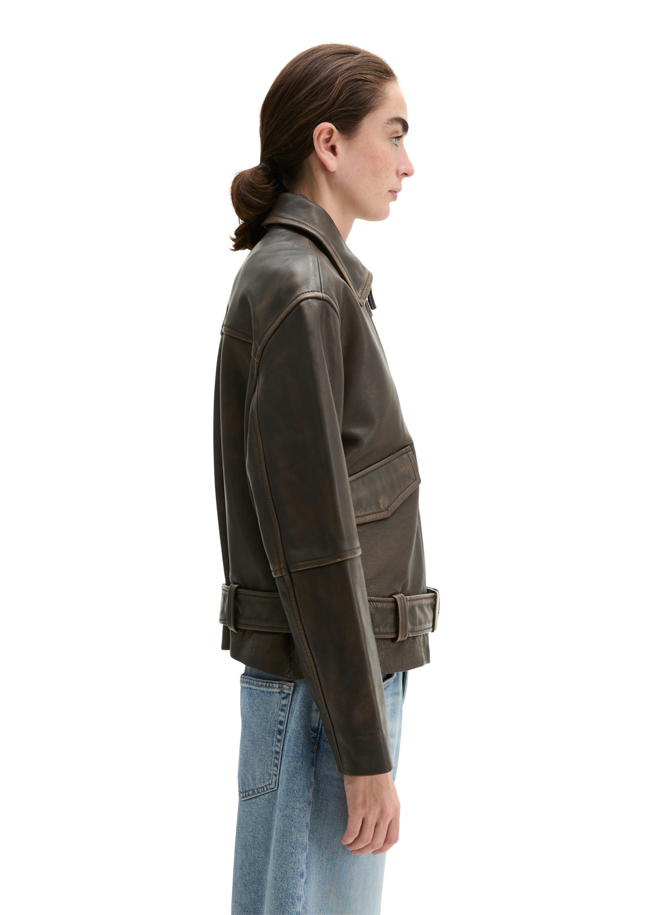 Marc O'Polo Lederjacke in Braun