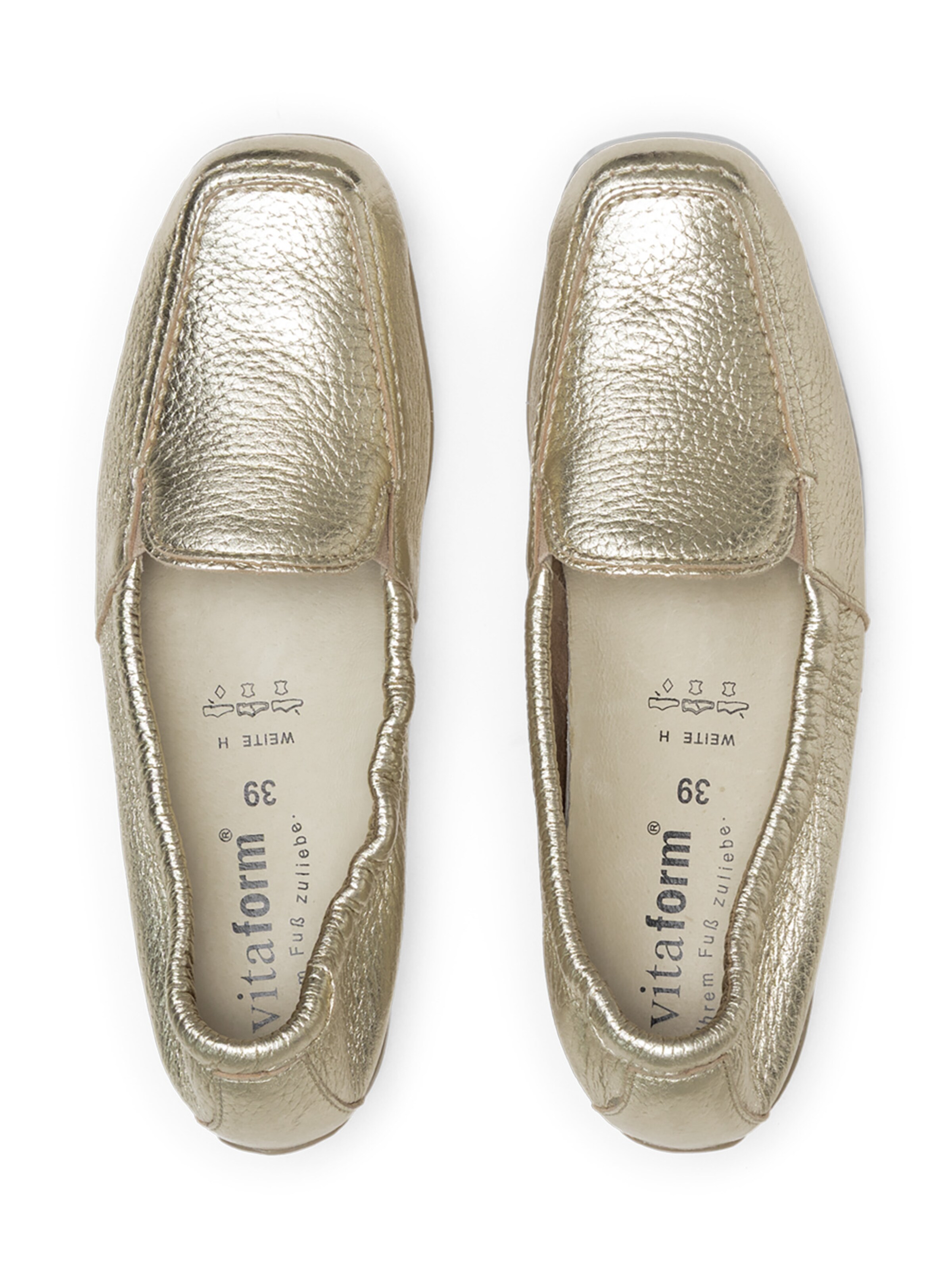 VITAFORM Moccasins in Gold