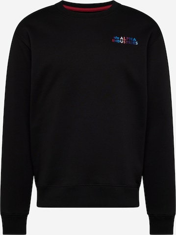 ALPHA INDUSTRIES Sweatshirt 'Holographic' i svart: framsida