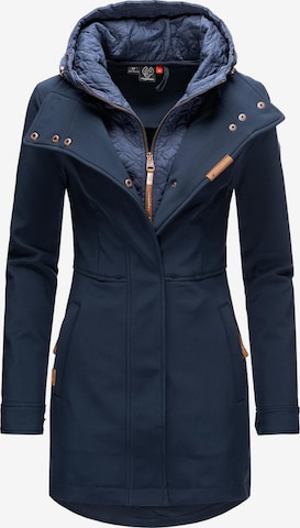 Manteau fonctionnel 'Ybela' Ragwear en bleu : devant