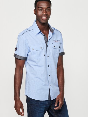 KOROSHI Regular fit Button Up Shirt in Blue