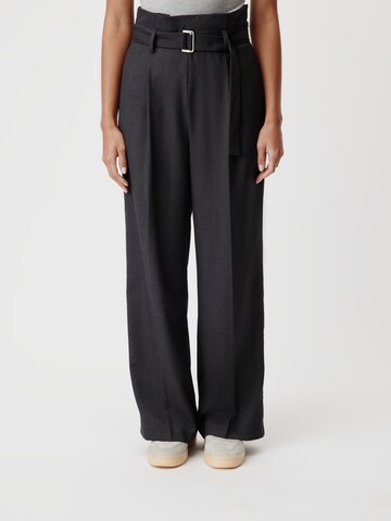 LeGer by Lena Gercke Wide leg Pleat-front trousers 'Jocy' in Grey: front