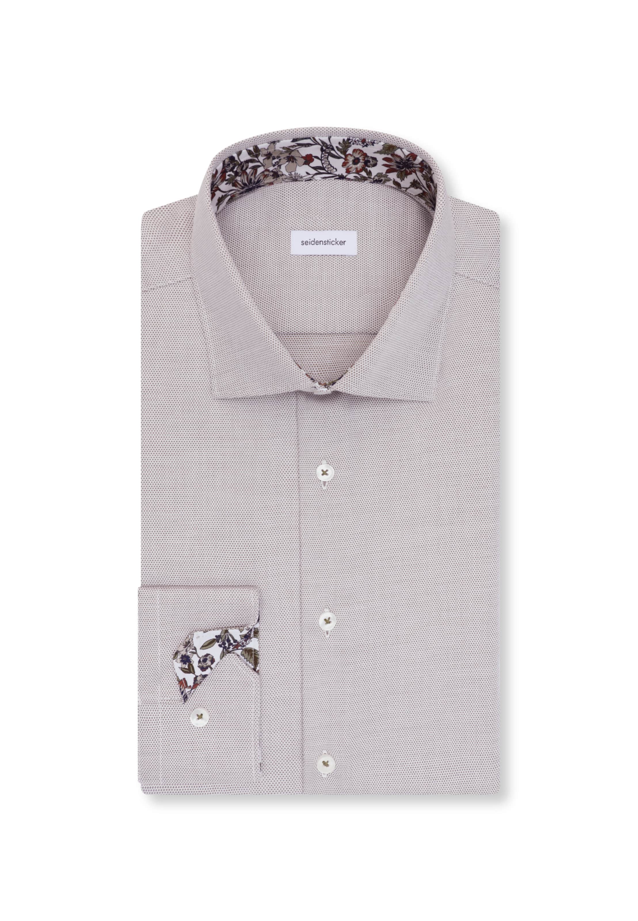SEIDENSTICKER Slim Fit Hemd 'Schwarze Rose' in Grün